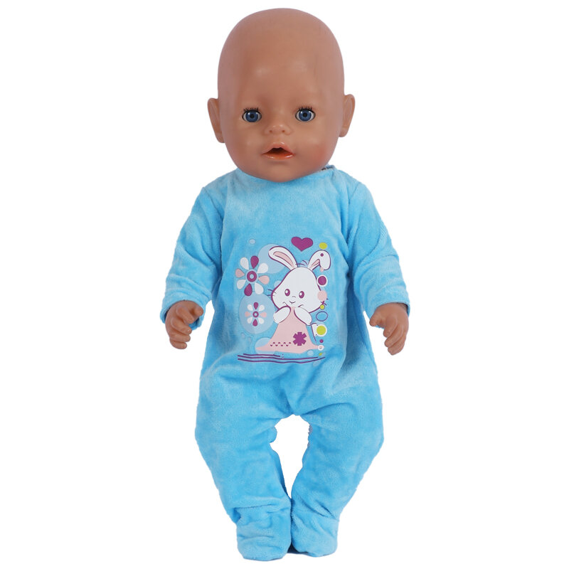 Baby New Born Fit 17 inch 43cm Doll Clothes Accessories Doll Outfits Jumpsuits Rompers Suit For Baby Birthday Gift