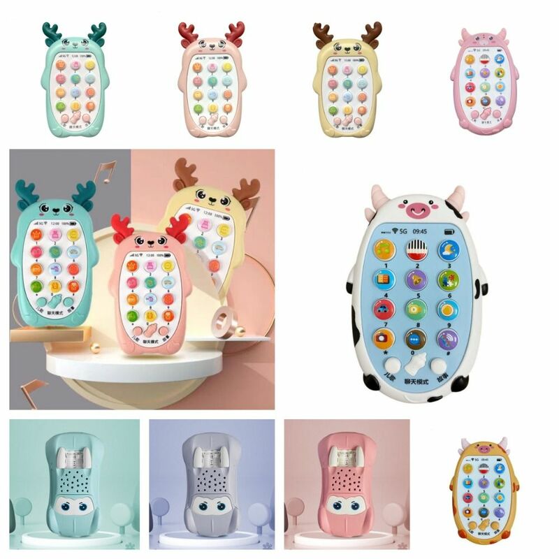 Voice Toy Electronic Baby Cell Phone Toy Silicone Electronic Phones Musical Toys Music Simulation Phone