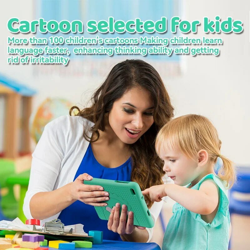 KidsPad-EVA Estojo de Grau Comestível, 7 ", IWAWA, Aplicação, Quad Core, 3GB + 32GB, Expansão de Cartão TF, WiFi, BT, 3000mAh Real, Novo