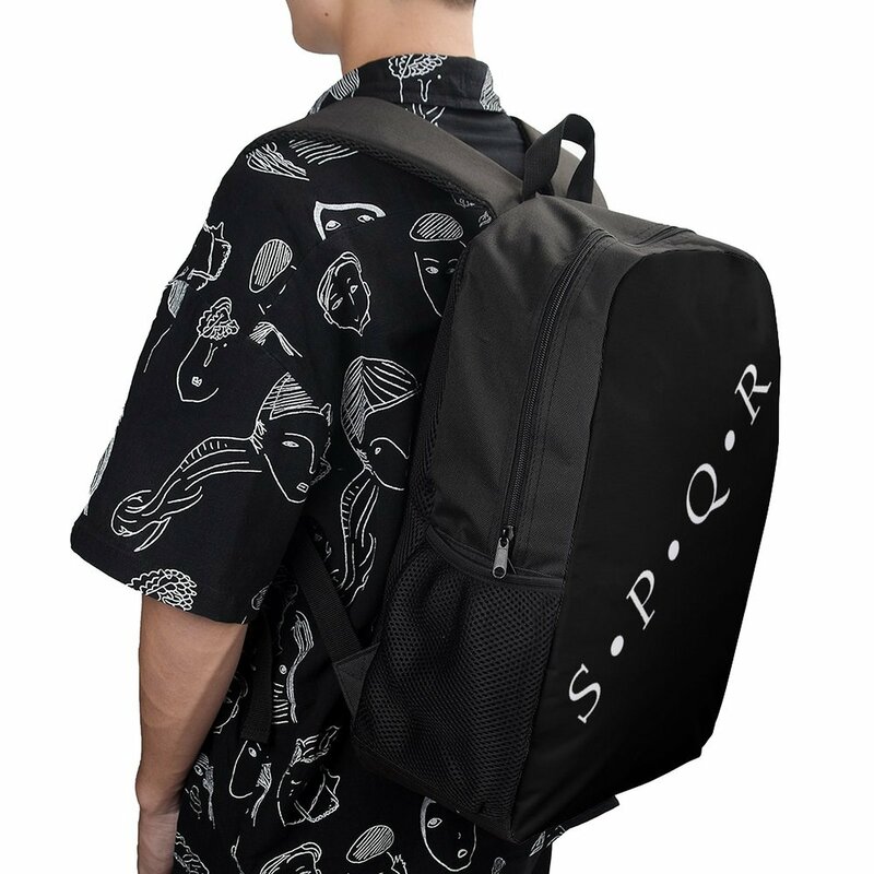 SPQR Spqr-mochila de 17 pulgadas, bolsa de almuerzo segura, bolso de viaje, Vintage, 3 en 1