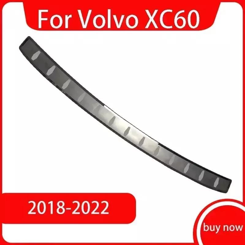 Protecteur de pare-chocs arrière en acier inoxydable, garniture de plaque de roulement, protection de seuil de coffre, style de voiture pour Volvo XC60, 2018, 2019, 2020, 2021-2023