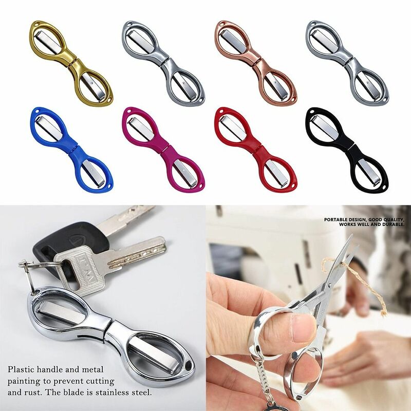 Folding Folding Scissors Portable Stainless Steel Sewing Scissors Multifunctional Hand Tool Stationery Scissors Student