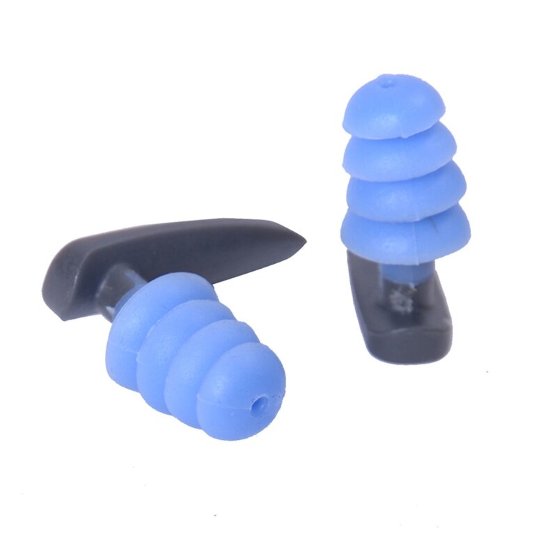 2pcs Soft Silicone Swimming Ear Plugs Comfortable Waterproof Noise Cancelling