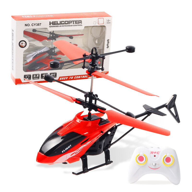 Hélicoptère RC à suspension à deux canaux, résistant aux chutes, avion à suspension à induction, avion léger de charge, jouet pour enfants, cadeau pour enfant