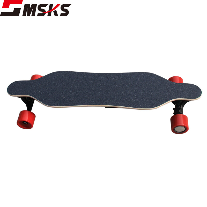 Papan luncur elektrik, skateboard elektrik roda papan panjang daya baterai untuk dewasa