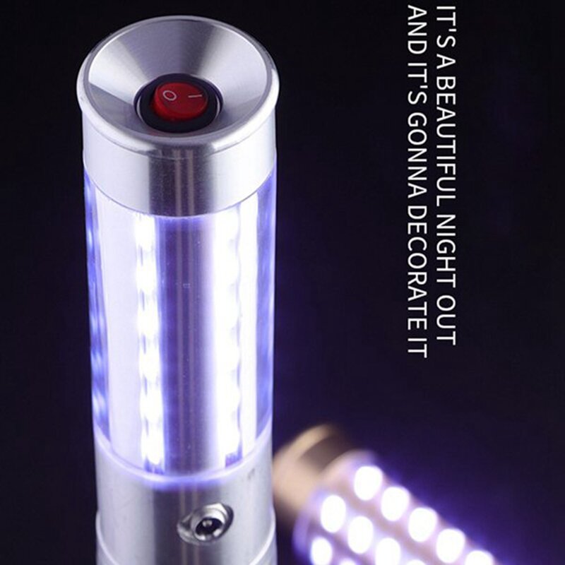 Luz LED estroboscópica reutilizable para botella de champán, luz de mano para fiesta, concierto, enchufe estadounidense, 2 piezas