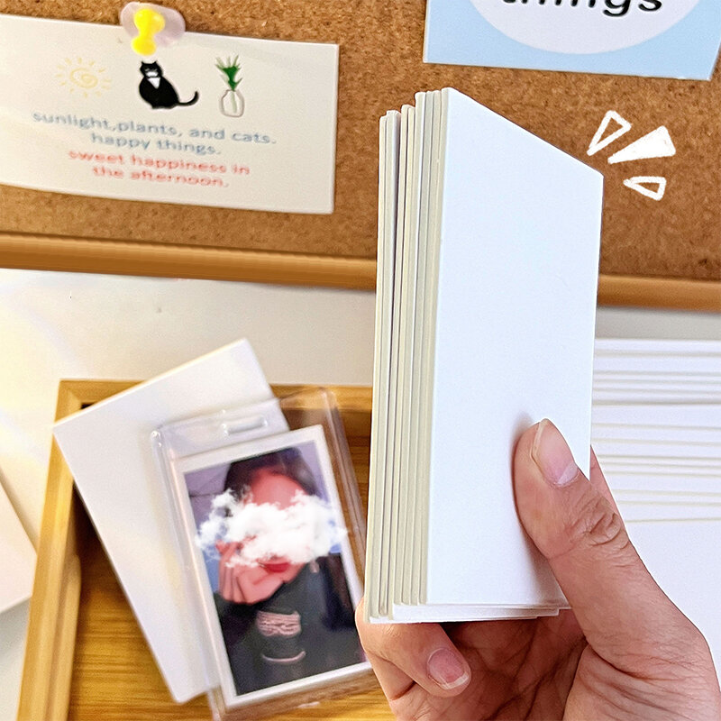 10ชิ้นกระดาษแข็งป้องกันบัตรขนาดเล็กกระดาษหนาสีขาวกระดาษคราฟท์กระดาษงานฝีมือ DIY การ์ดทำมือกระดาษงานฝีมือสองด้าน