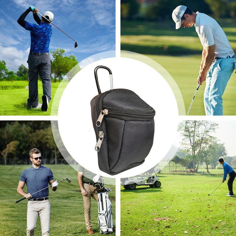 Tas penyimpanan bola Golf, kantung Mini bola Golf modis dengan Multi fungsi untuk bola Golf