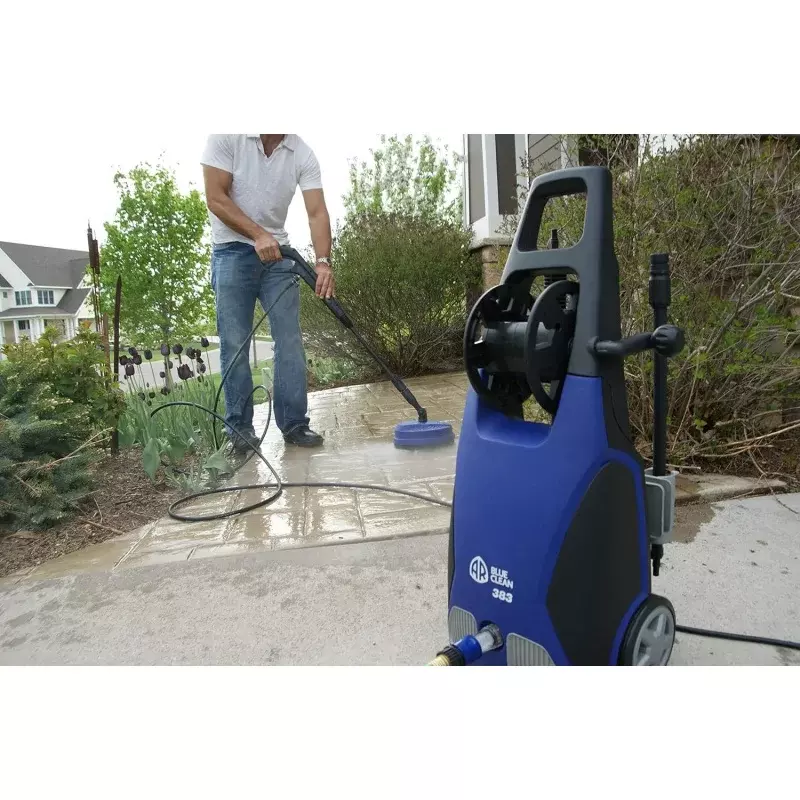 AR Blue Clean AR383 Electric Pressure Washer-1900 PSI, 1.51 GPM, 14 Amps Bayonet Connect Accessories, On Board Storage, Portable