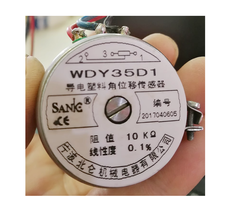 Sensor de desplazamiento Angular de plástico conductor WDY35D1, resistencia 5K Ω, linealidad 0.5%