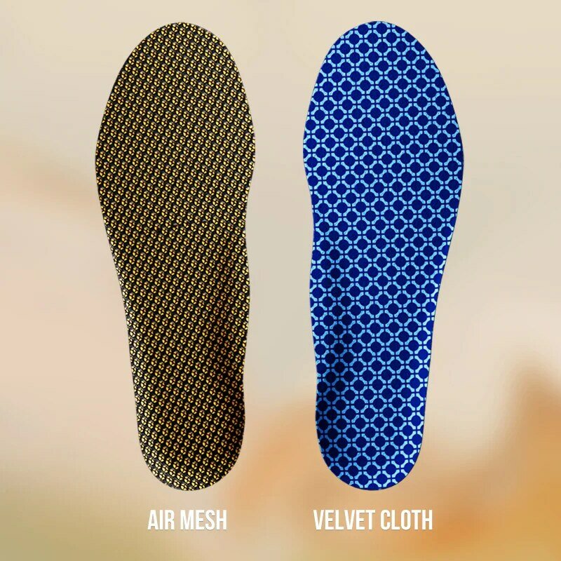 Palmilhas de absorção de choque dupla para sapatos, almofadas de qualidade superior, respirável, confortável para alívio de dor no pé