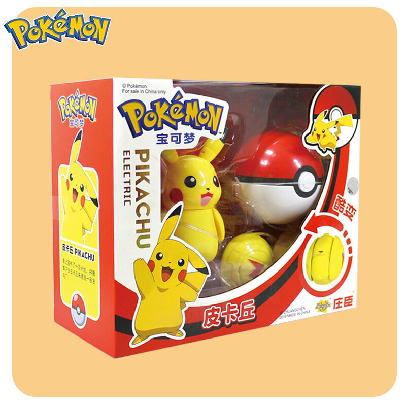 Pokemon Elf Ball Toy Doll 12 Box-Free Authentic Pikachu Super Dream Up To Duck Anime Character Model Kawaii Children's Day Gift.