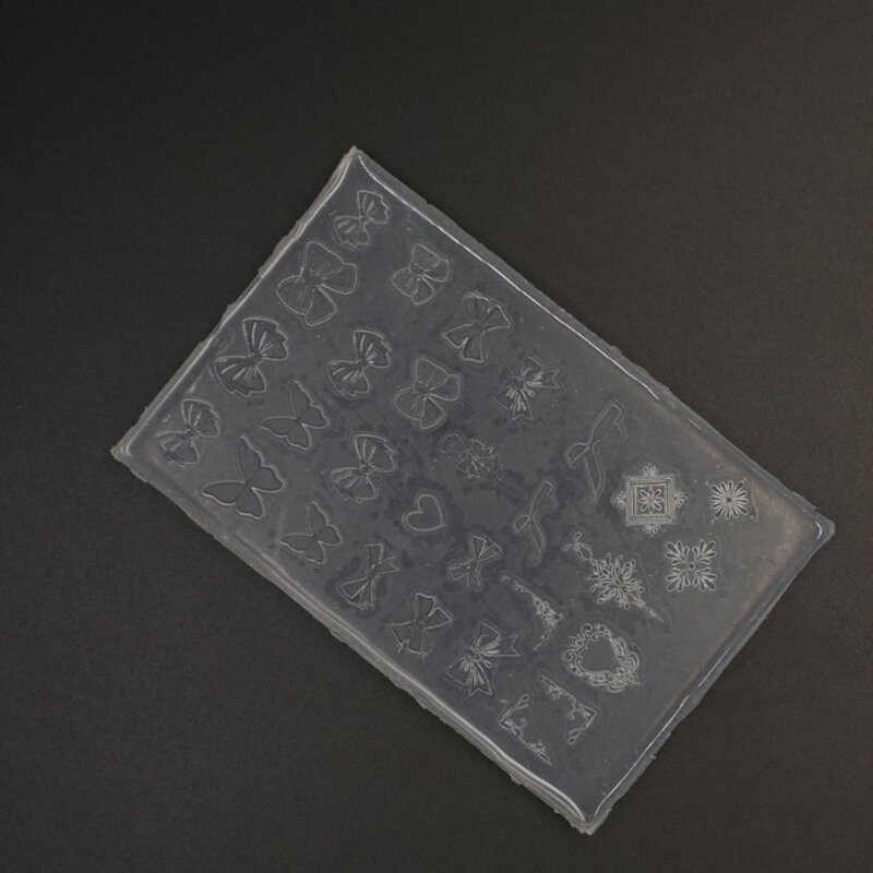 Miękkie silikonowe formy do zdobienia paznokci kokardą Manicure rzeźba formy kwiatowe wzory formy F19D