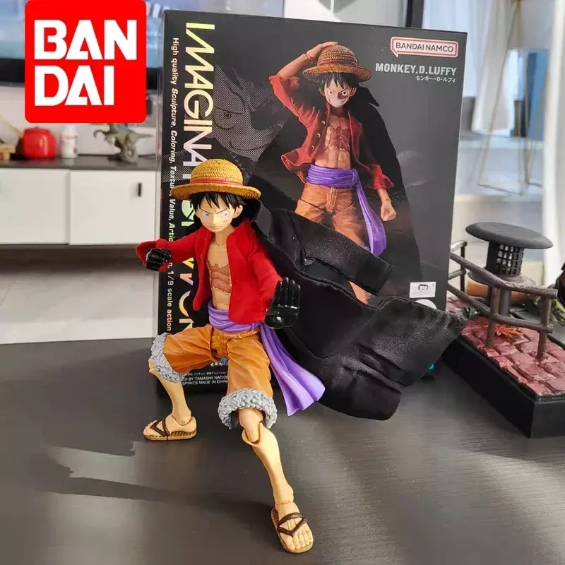 18cm Bandai One Piece Original Imagination Works Series Monkey D Luffy Figure The Island Of Ghosts Collectible Action Figurines