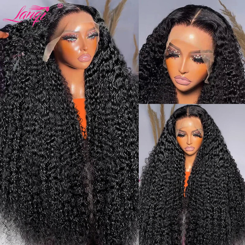 Perruque Lace Closure Wig Deep Wave naturelle Remy brésilienne, cheveux humains, 4x4, 13x6, 13x4, HD, sans colle