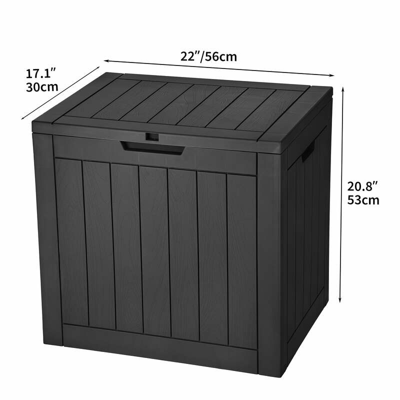 Dextrus 30 Gallon Outdoor Storage Chest, Ideal for Storing Patio Furnishings, Cushions, Garden Equipment, Durable Waterproof