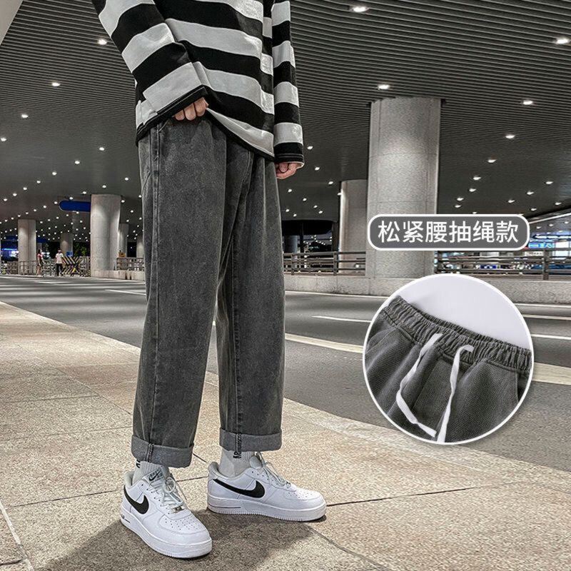 ฤดูร้อน Slim Fit กางเกงยีนส์บุรุษ Streetwear เกาหลี Designer ปกติ Denim Slim Homme กางเกง Hip Hop กางเกงยีนส์กางเกง