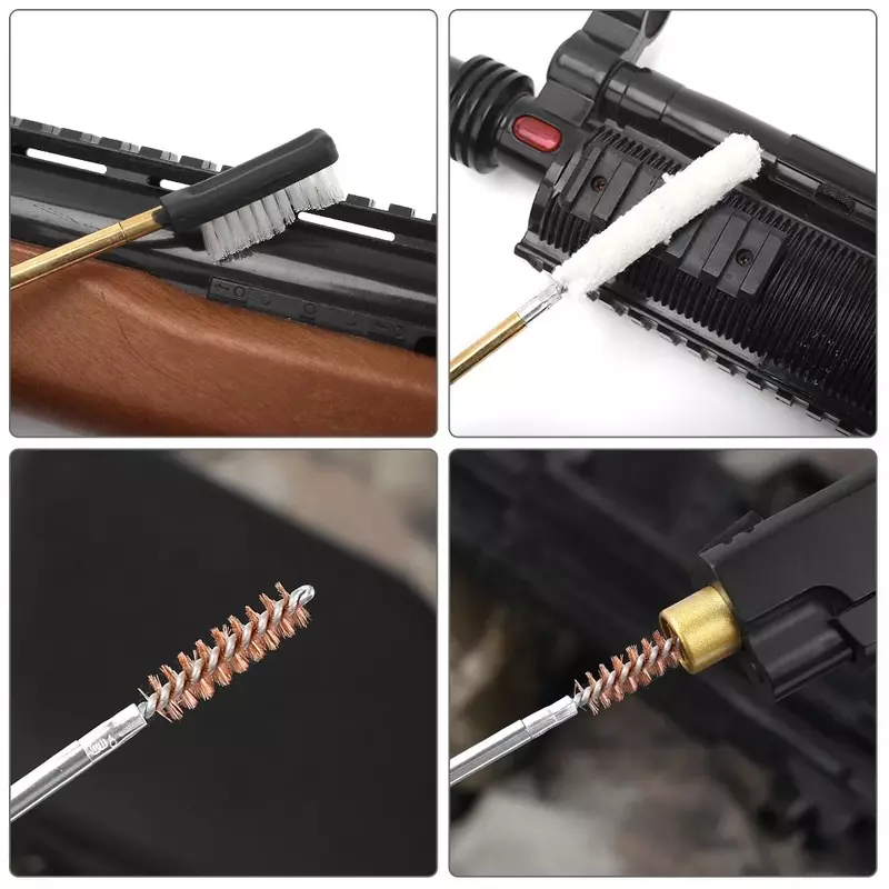 18/19/28Pcs Pistol Cleaning Kit 9mm Gun Cleaning Kits Weapon Cleaning Universal Handgun Pistol Brush Tool Hunting Accessories