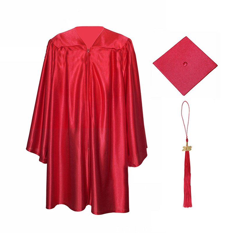 Disfraz de graduación para niños, traje de despedida de soltera, uniforme de Academia, conjunto de Bata y sombrero para actuación de fotografía, 91-138cm