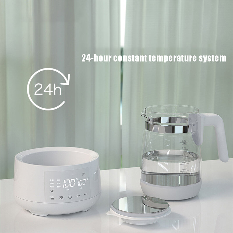 온도 조절 우유 조절기 아기 주전자, 24 시간 온수, 스마트 단열 냄비, 우유 분말 워머, 220V 1.2L