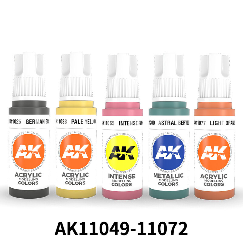 AK التفاعلية الطلاء 3rd الجيل العام الاكريليك النمذجة الألوان الدهانات 17 مللي ، AK11049-11072 (المزيد من الألوان في المتجر)