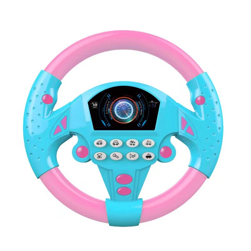 Simula i giocattoli per bambini elettrici del volante del pilota dell'auto di guida con il suono passeggino educativo musicale per bambini che guida i giocattoli vocali