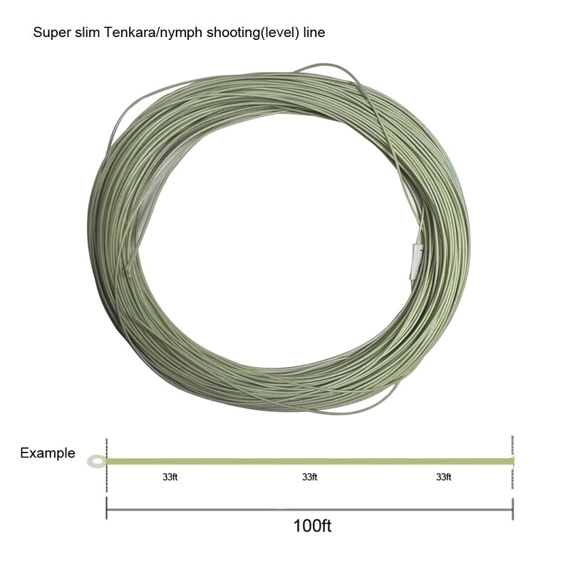 Aventik – ligne de pêche Tenkara Super fine, trois couleurs, 0.55mm, 100 pieds