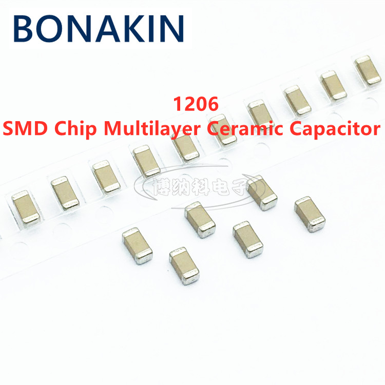 Condensador cerámico multicapa, Chip SMD, 1206, 68UF, 686M, 6,3 V, 10V, 16V, 25V, 50V, ± 20%, X5R, 20 piezas