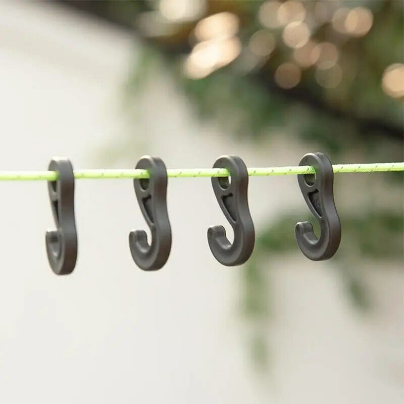 10pcs S-Shape Camping Awning Hooks Clips Racks Tool Awning Clothes Hooks RV Tent Hangers Light Hangers For Caravan Camper