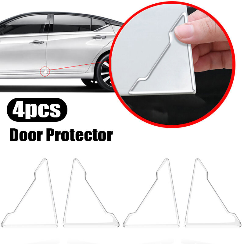 Universal Car Door Corner Anti-Collision Covers, Protetor de Silicone Transparente, Anti-Scratch Adesivos, Porta Proteção Capa