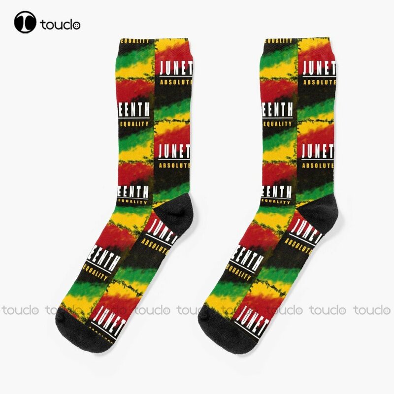 Juneteenth Absolute Equality National Day Socks Hiking Socks Men 360° Digital Printing Custom Gift Streetwear Funny Sock