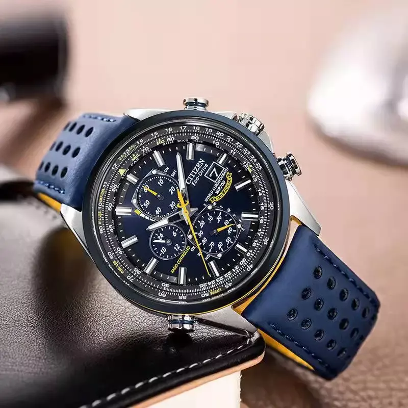 CITIZEN Men zegarki luksusowy Trend kalendarz kwarcowy wodoodporny wielofunkcyjny fantazyjny okrągły zegarek ze stali nierdzewnej automatyczny zegarek