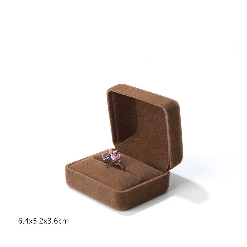 Kotak hadiah perhiasan segi delapan beludru kelas atas untuk wanita antik kalung Solid anting cincin Peckage kasus pemegang tampilan perhiasan