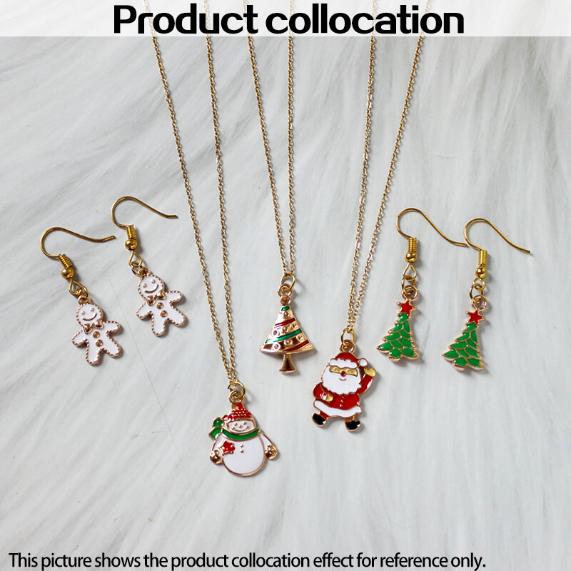 Charms Christmas Pendant Alloy Golden Fit Bracelet Necklace Key Chain Key Ring Earring Collar DIY Jewelry For Women Kids Gift