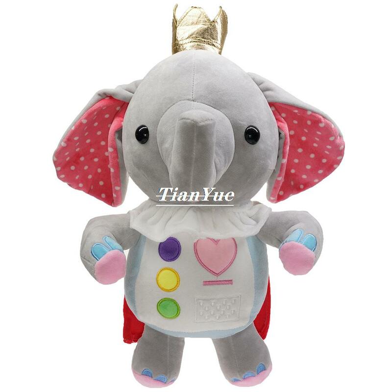 Animal lindo que toma dos muñecas de elefante, juguete de regalo de Navidad para niños, 45cm