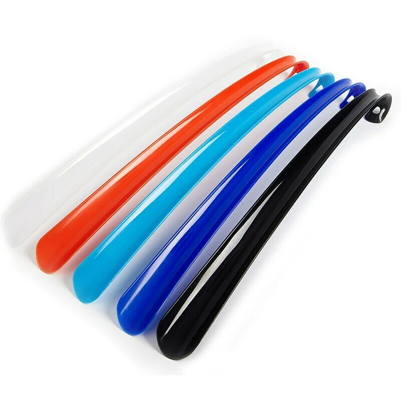 1PCS Plastic Long Shoehorn With Curved Hook Design Durable Lasting Portable Comfortable Slip Handle Shoes Lifter