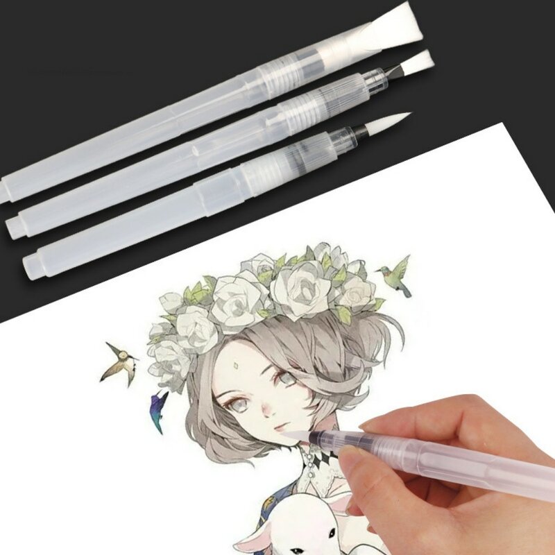 ペイント用の詰め替え可能なインクペン,水彩ブラシ,描画用品