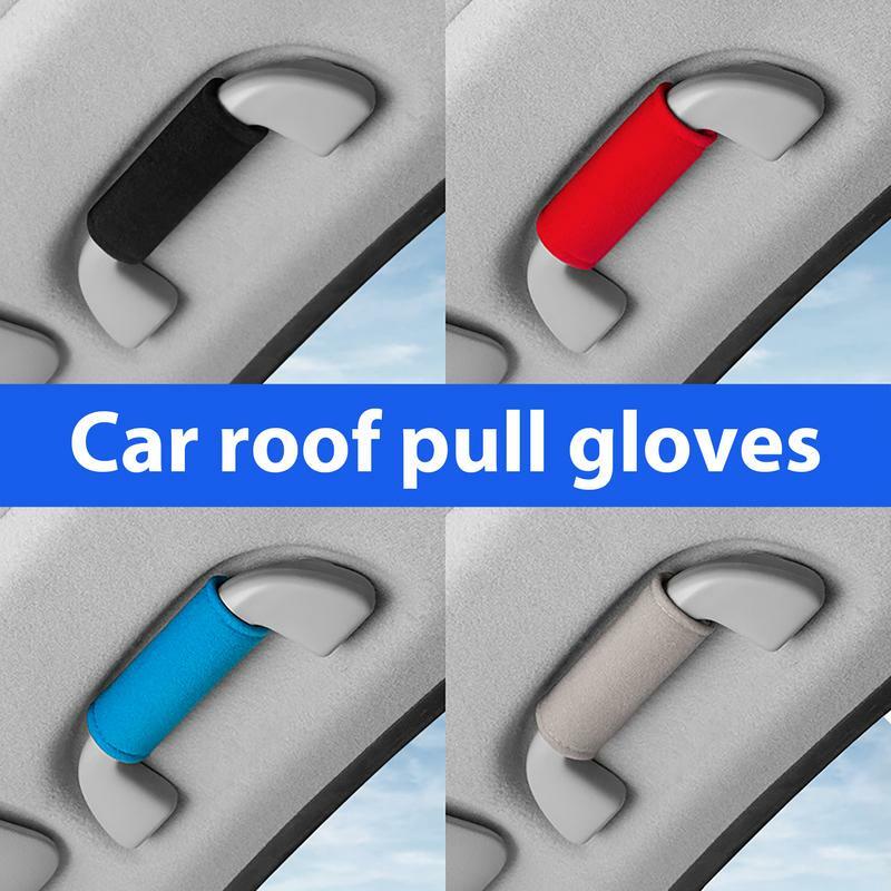 Interior Grab Handle Covers Soft Car Handle Protector Cozy Breathable PU Leather Car Grab Handle Protector Interior Accessories