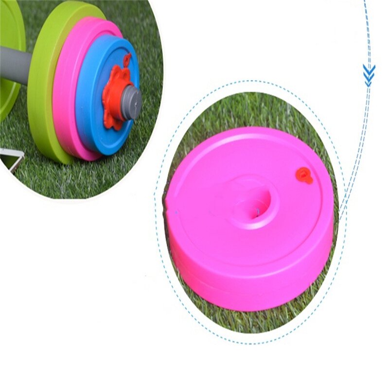 2X giocattolo con manubri per bambini attrezzatura per l'allenamento sensoriale sollevatore pesi per bambini giocattoli per bambini Set di giocattoli con bilanciere Set di giocattoli con manubri