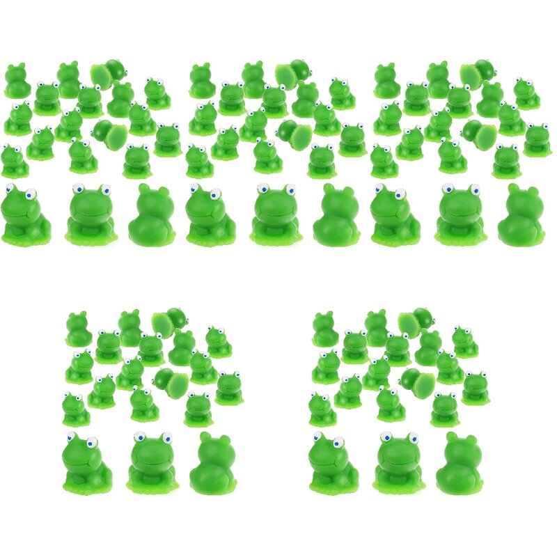 Patung kodok kecil, ornamen patung lanskap kerajinan Resin kodok kecil Model kecil dekorasi taman 100 buah