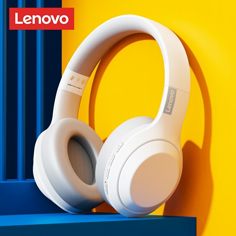 Lenovo Thinkplus TH10 TWS Headphone Stereo Bluetooth, Headset musik dengan Mic untuk ponsel iPhone Sumsamg Android IOS