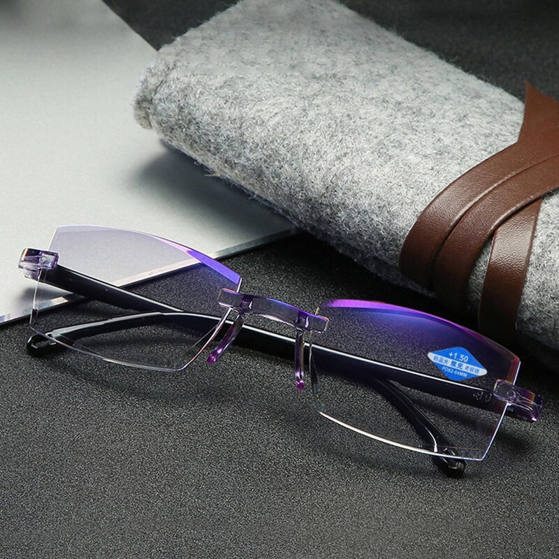 Brillen Saphir hohe Härte Anti-Blau progressive weit und nah Dual-Use-Lesebrille für Männer Frauen blau Anti-Licht-Brille