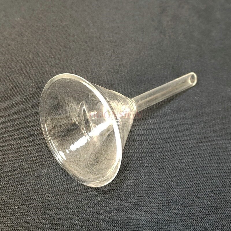 Entonnoir en verre à cône triangulaire de 60mm de diamètre, équipement d'expérimentation chimique