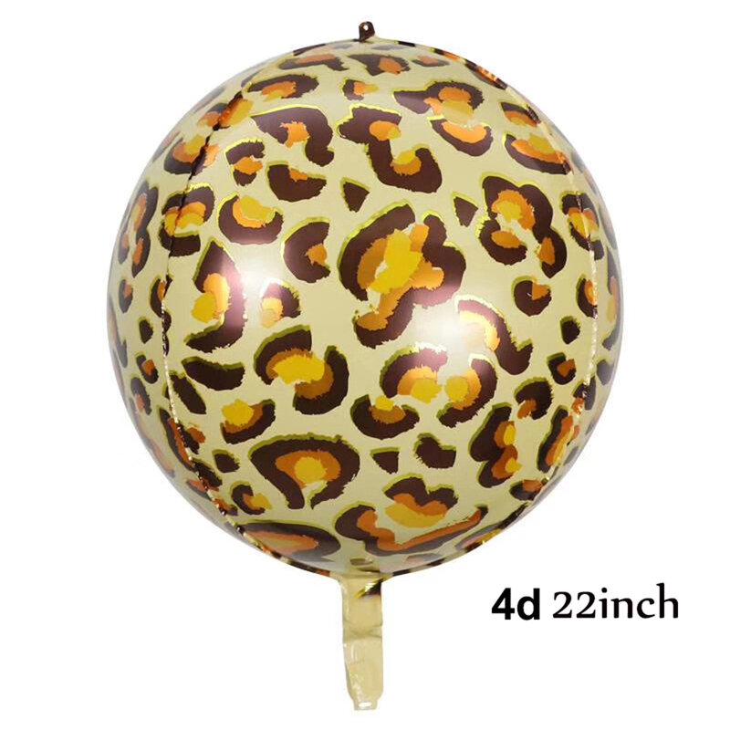 Leopard  Party Supplies Leopard Balloons Happy Birthday Banner Safari Party Leopard Print Balloons Jungle Animal Party Decors