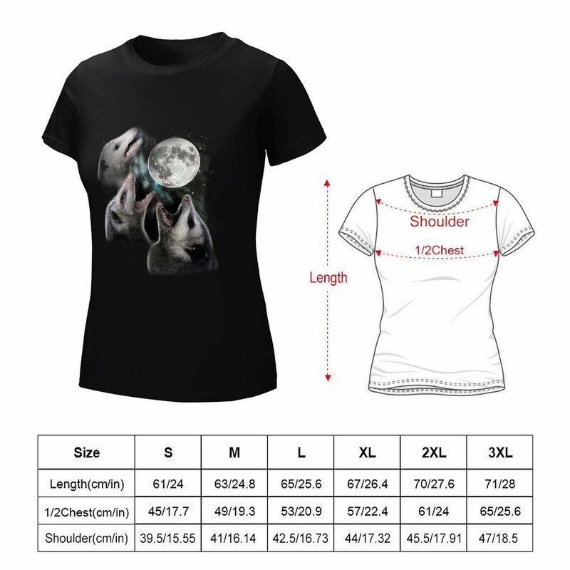Possum moon T-Shirt t shirt Women summer clothes for Women womans clothing Women's cotton t-shirt