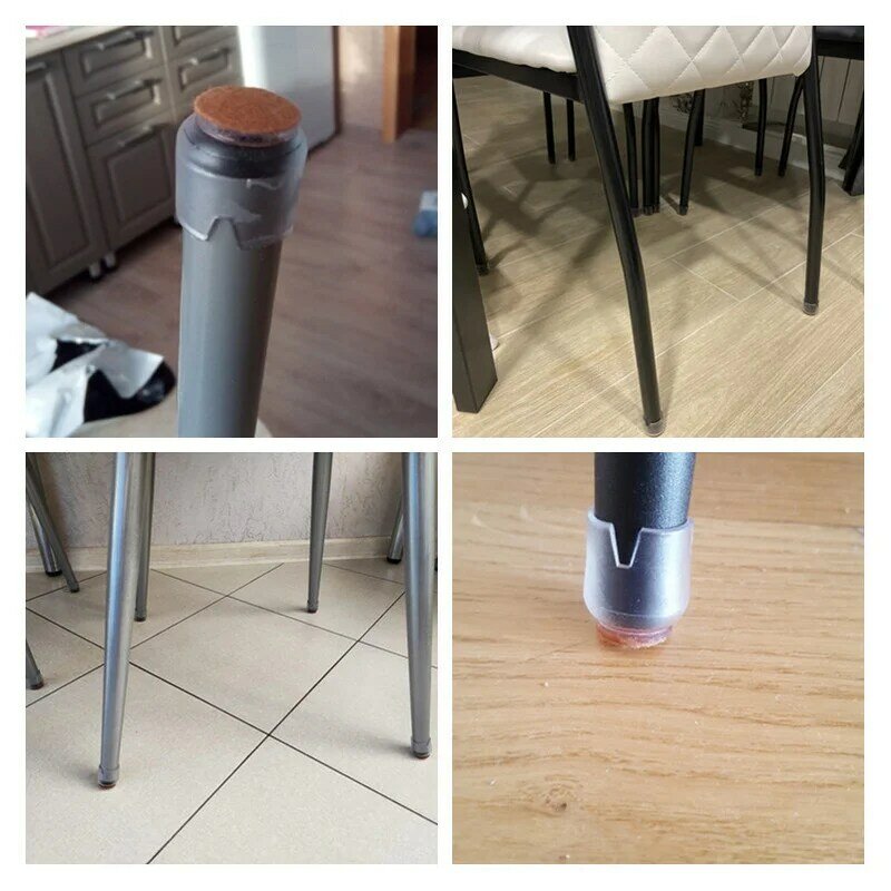 24 stücke Silikon Stuhl Bein Protector Tisch Fuß Pads für Runde 12-16mm Boden Rutschfeste Möbel abdeckungen Socken Boden Protektoren