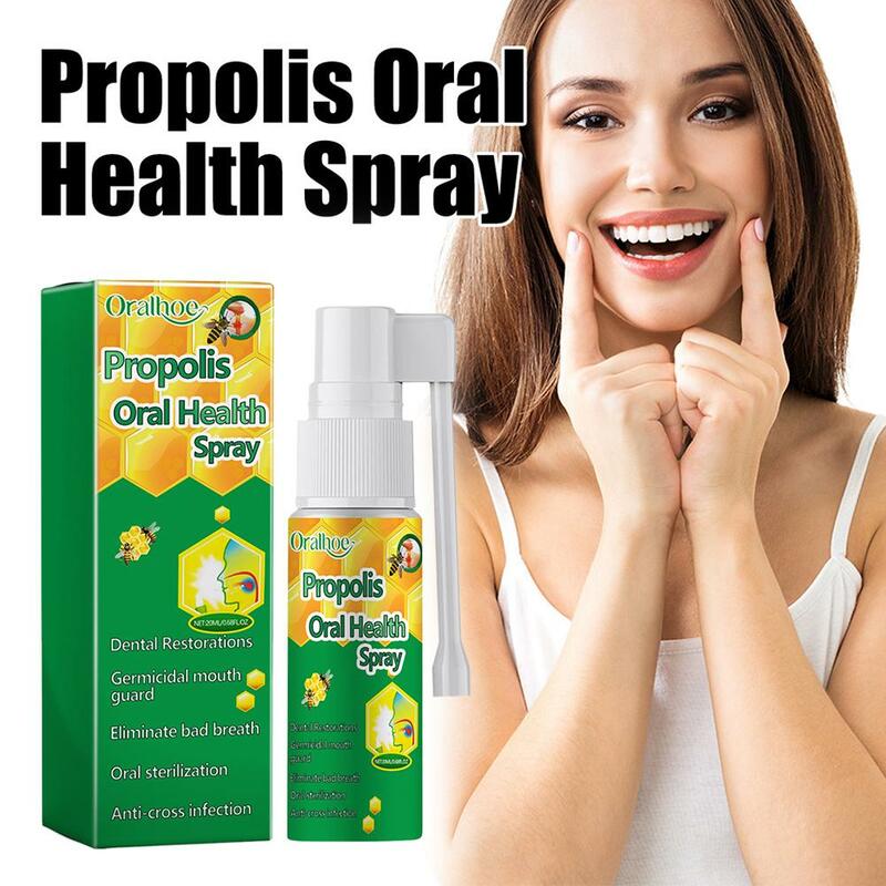 Própolis-Fresh Breath Oral Health Spray, Higiene da Saúde Dente, Proteção contra Manchadas, Removedor Pessoal, F0O3, 20ml