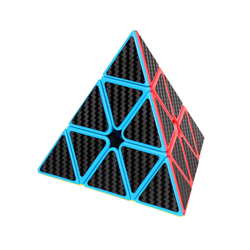 Carbon Fiber Magic Cube Puzzle, Speed Puzzle, Crazy Toys, Adesivos, Torção, Pirâmide, Espelho, 2x2, 3x3, 4x4, 5x5