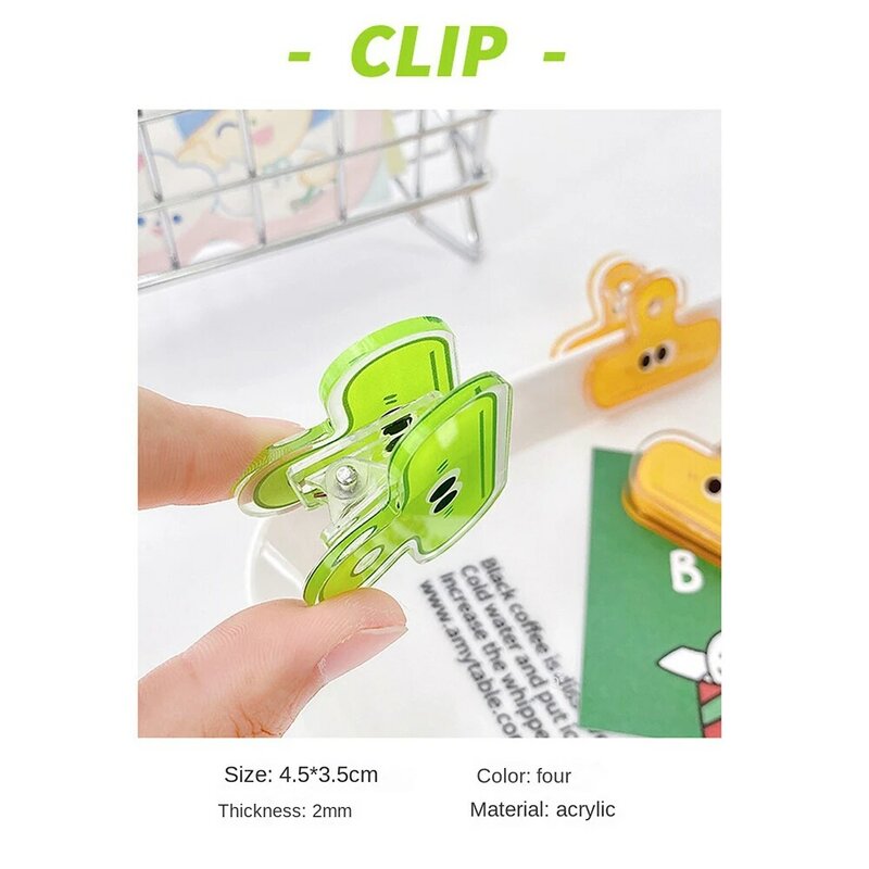 Multi-purpose Paper Binder Clip, Cute Girl Fan, Multi Specification, Firmemente é bonito e fácil de usar