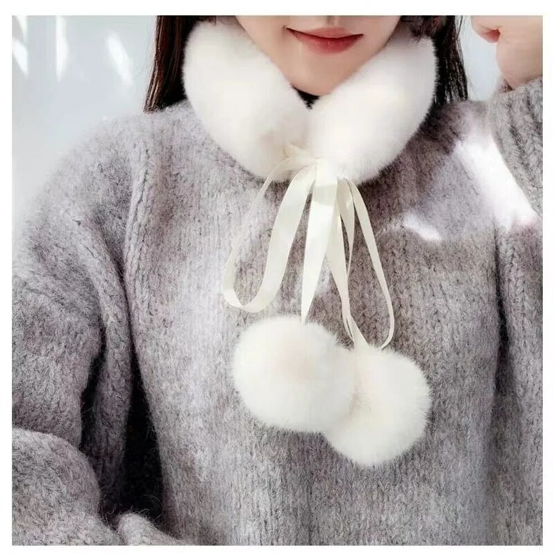 Hals stütze Hals Schal Mode wind dichten Nackenschutz Plüsch Schal warm halten chinesischen Stil Winters chal Frauen